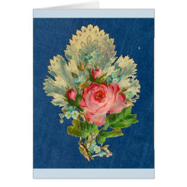 Carte - intérieur de poème d'amour (victorien, à