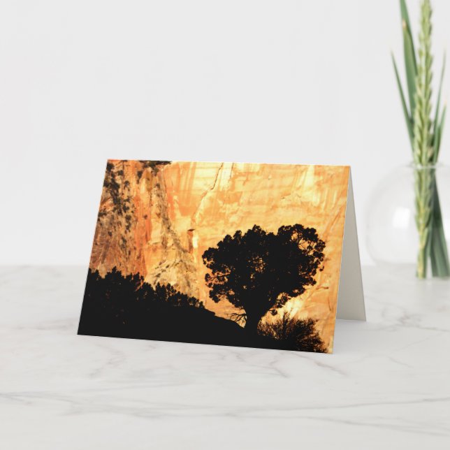 Carte Intérieur vierge, Arbre solitaire (Devant)