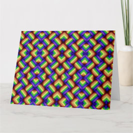 Carte Interwoven LGBT Gay pride Rainbow Ribbon! Gros.