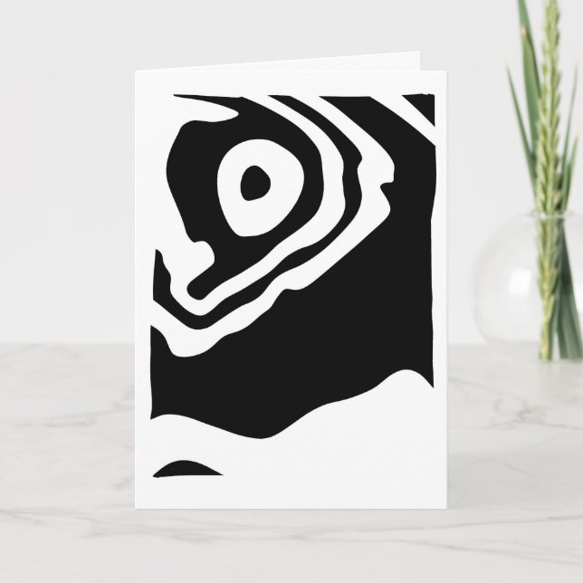 Carte Into Deep : Abstrait noir & blanc (Devant)