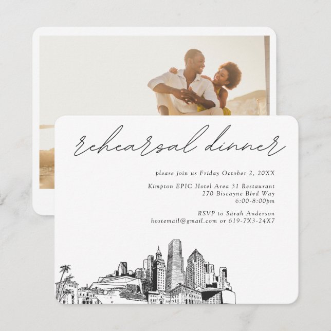 Carte Invitation de la répétition de Miami (Devant / Derrière)