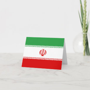 Carte Iran (Iranian) Flag