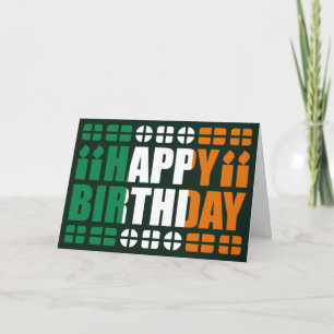 Carte Ireland Flag Birthday Card