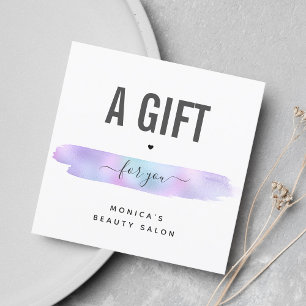 Carte Iridescend Brush Stroke Ajouter Logo Spa de maquil