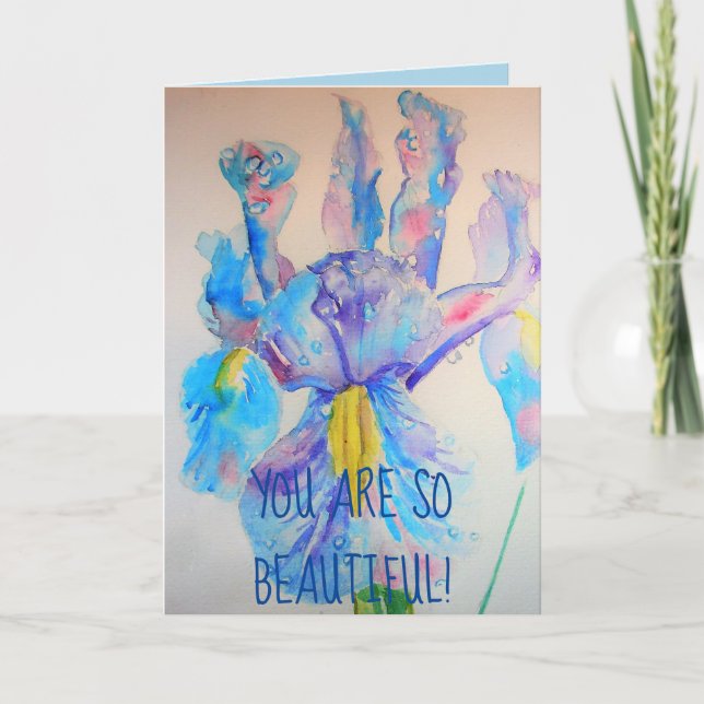 Carte Iris Art floral So Beautiday Card (Devant)