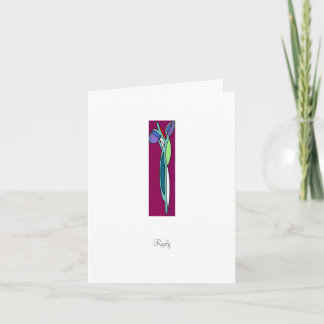 Carte Iris d'art déco - carte- de réponse