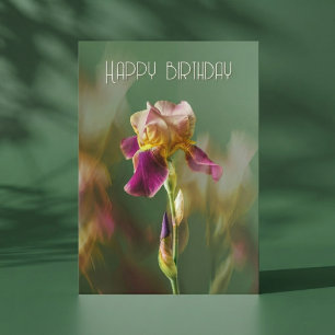 Carte Iris floral art photographique rêveur