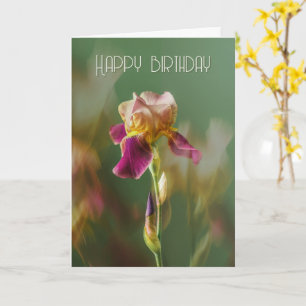 Carte Iris floral art photographique rêveur
