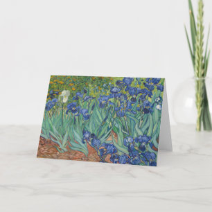 Carte Iris, Peinture à l'huile florale, Vincent Van Gogh