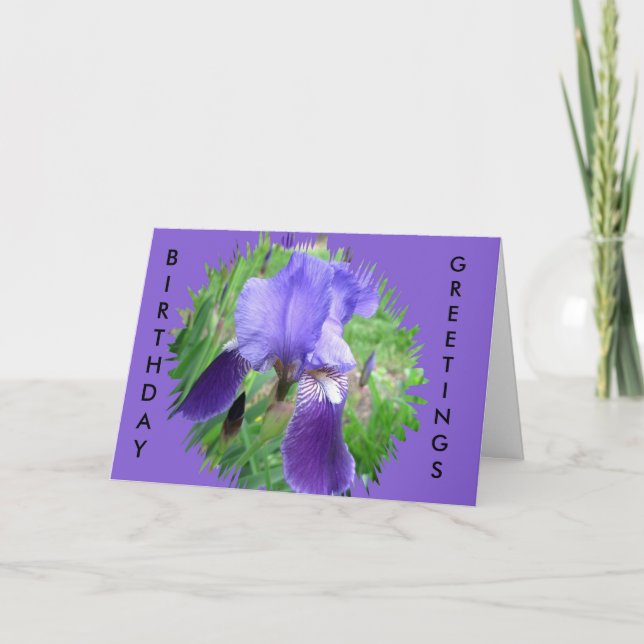 Carte Iris pourpre (Devant)