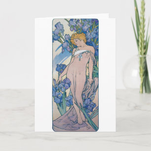Carte Iris (Quatre Fleurs), Alphonse Mucha