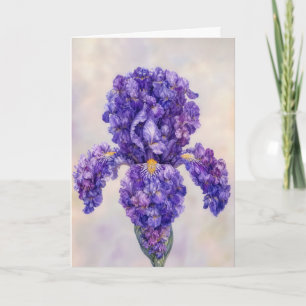 Carte Iris Violet Anniversaire