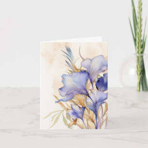 Carte Iris violet pour Merci de sympathie de la famille