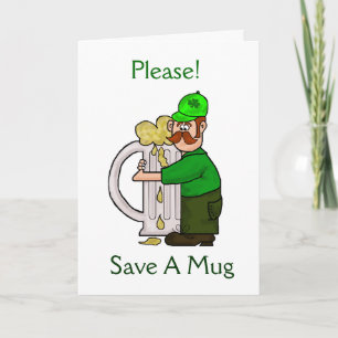 Carte Irish Beer Hugger St. Patrick's Day Greeting Card