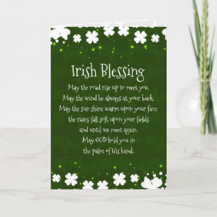 Carte Irish Blessing May the Road Rise Up to Meet You