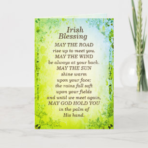 Carte Irish Blessing, que la route monte pour vous renco