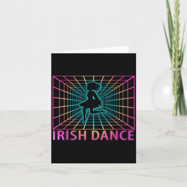 Carte Irish Dance Retro Dancer Gift  (Devant)