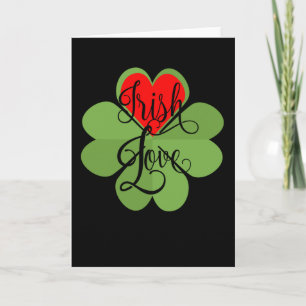Carte Irish Heart Love Shamrock Love Cadeau
