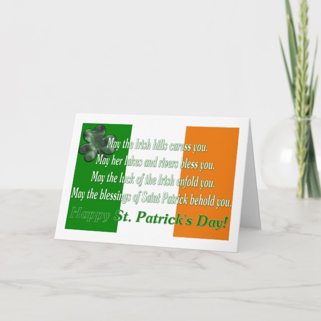 Carte Irish Proverb 5 St. Patrick's Day Greeting Card (Devant)