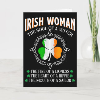 Carte Irish Woman The Soul Of A Witch Shamrocks _1 