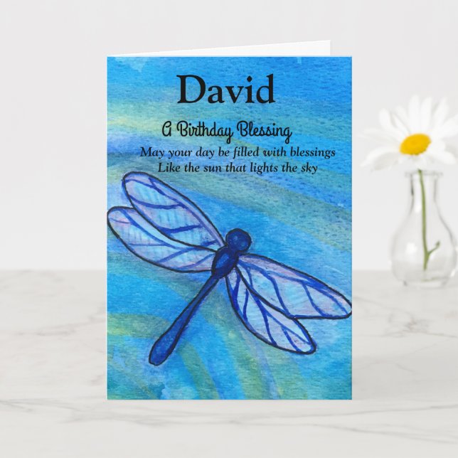 Carte Irlandais Bénédiction Anniversaire Brave Blue Drag (Petite plante)
