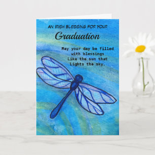 Carte Irlandais Blessation Graduation Brave Blue Dragonf