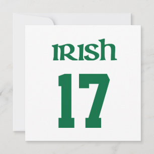 Carte Irlandais Saint Patrick's day Sport