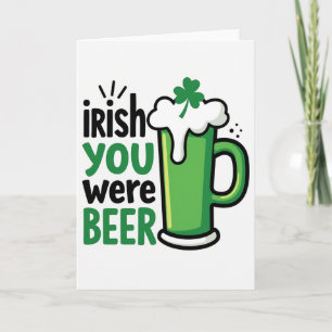 Carte Irlandais Vous Étiez Bière Génial