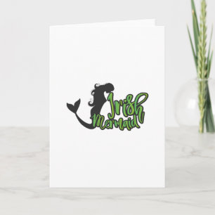 Carte Irlandaise Sirène ST Patrick's Day Drôle Fille Fem