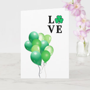 Carte Irlande Irland AMOUR Ballon Vert Amusant