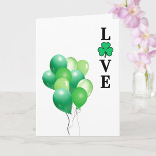 Carte Irlande Irlandais AMOUR Ballon Vert Amusement