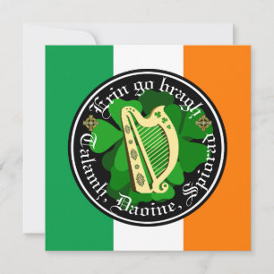 Carte Irlande pour toujours/Erin aller bragh/a terre/peu