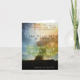 Carte Isaiah 43:2 Inspirational notecard