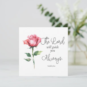 Carte Isaïe 58:11 Bible de graduation de fleurs Verse