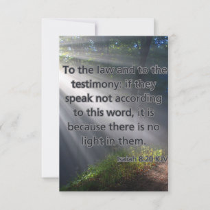 Carte Isaïe 8:20 KJV Bible Écriture Pic Salutation