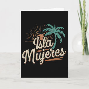 Carte Isla Mujeres Mexique Vacances Souvenirs Famille Va