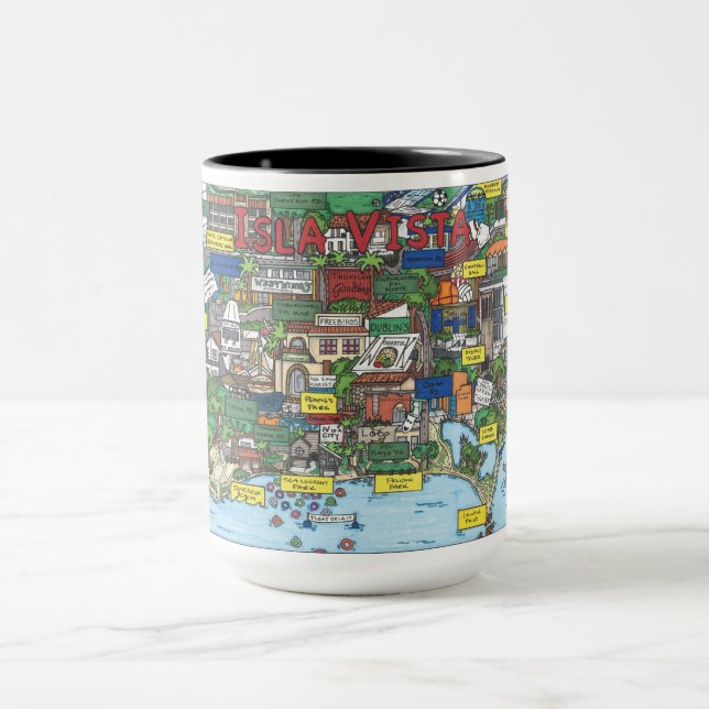Carte Isla Vista Café Mug (Centre)