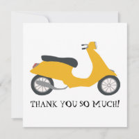 Carte IT de PERSONNALISER de Merci de scooter jaun
