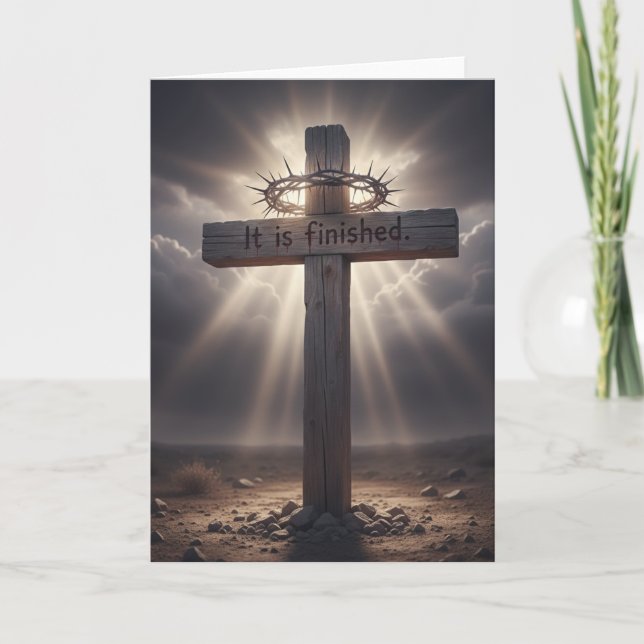 Carte It is finished - Ressurection Easter Greeting card (Devant)