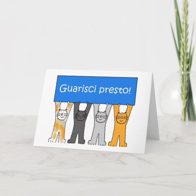 Carte Italian Get Well Soon Guarisci Presto (Devant)
