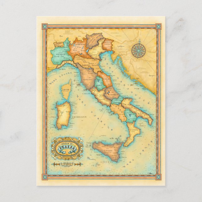 Carte Italie (Devant)