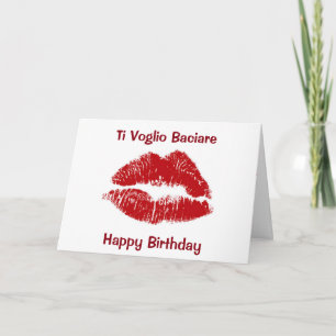 CARTE ITALIEN : "JE VEUX VOUS TUER" À VOTRE ANNIVERSAIRE