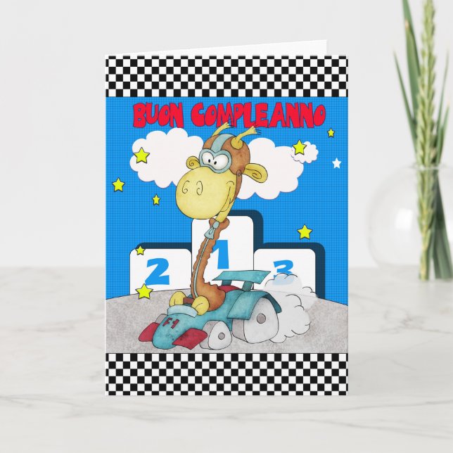Carte Italien Joyeux Anniversaire - Buon Compleanno - Co (Devant)