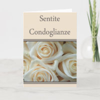 Italien roses de Sympathie - sentite condoglianze
