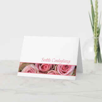 Carte Italien roses de Sympathie - sentite condoglianze