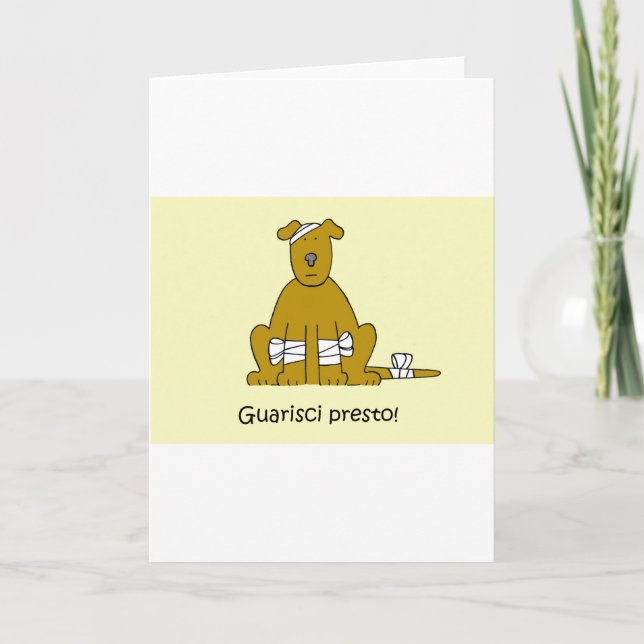 Carte Italien Va Bien Bientôt Guarisci Presto (Devant)