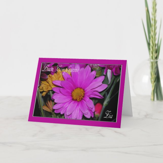 Carte Italienne Anniversaire Pour Tante (Devant)