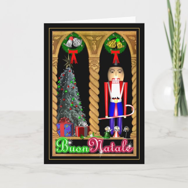 Carte italienne de Joyeux Noël de Buon Natale (Devant)