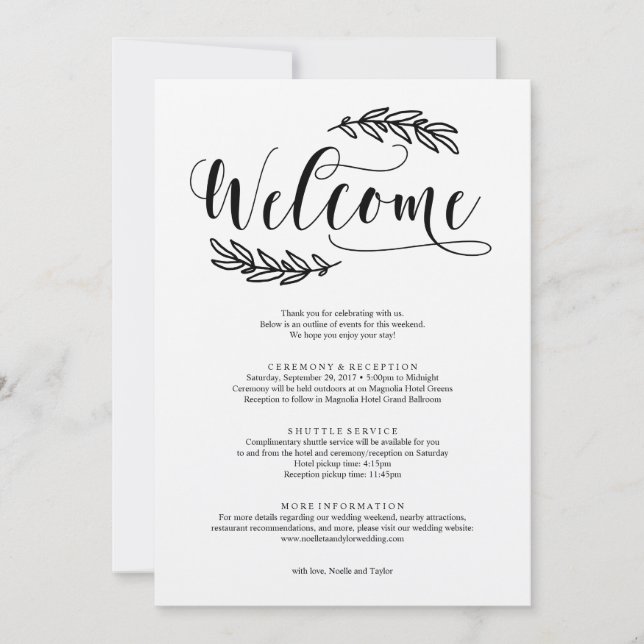 Carte Itinéraire de bienvenue du Mariage rustique (Devant)