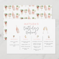 Itinéraire de fin de semaine de boissons d'aquarel